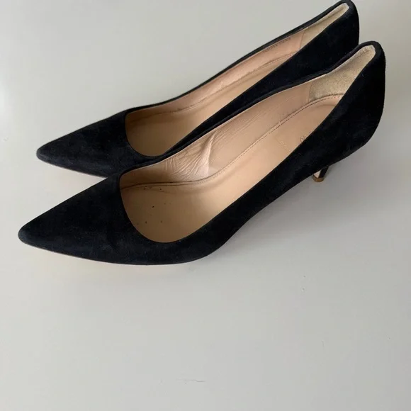 JCREWElsie black suede pumps